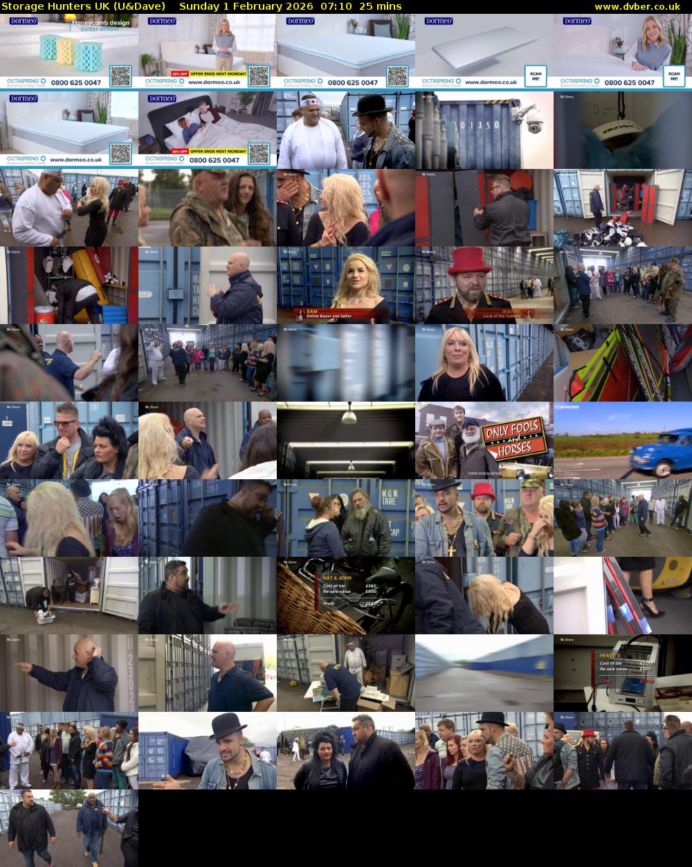Storage Hunters UK (U&Dave) Sunday 1 February 2026 07:10 - 07:35