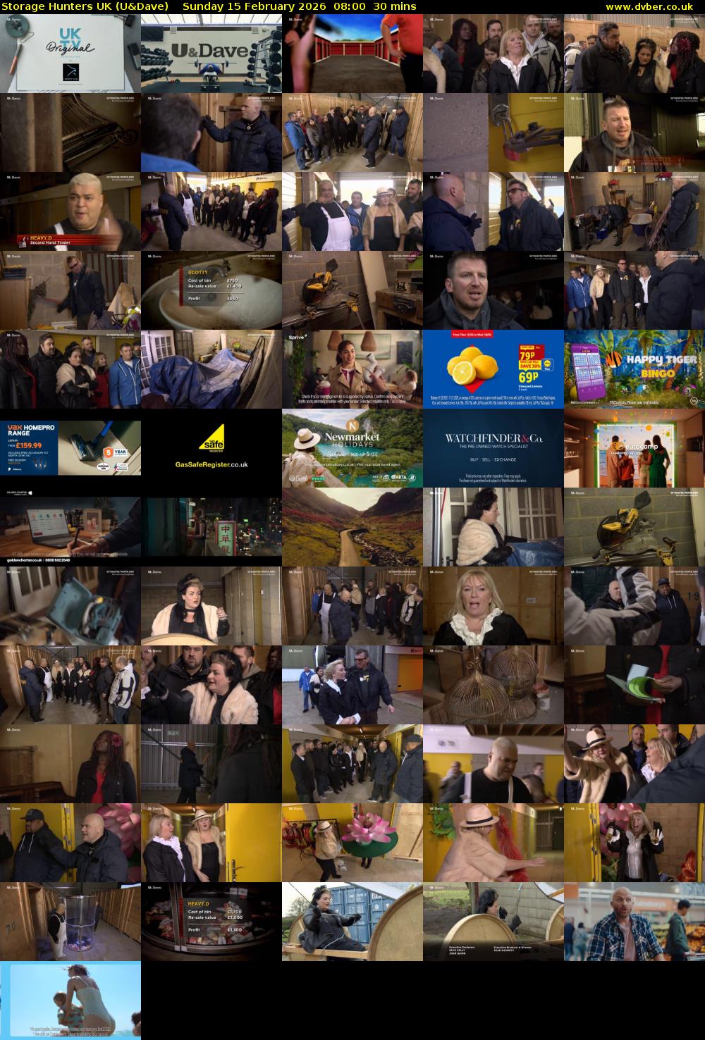 Storage Hunters UK (U&Dave) Sunday 15 February 2026 08:00 - 08:30