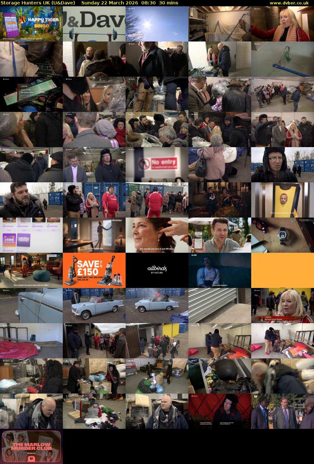 Storage Hunters UK (U&Dave) Sunday 22 March 2026 08:30 - 09:00