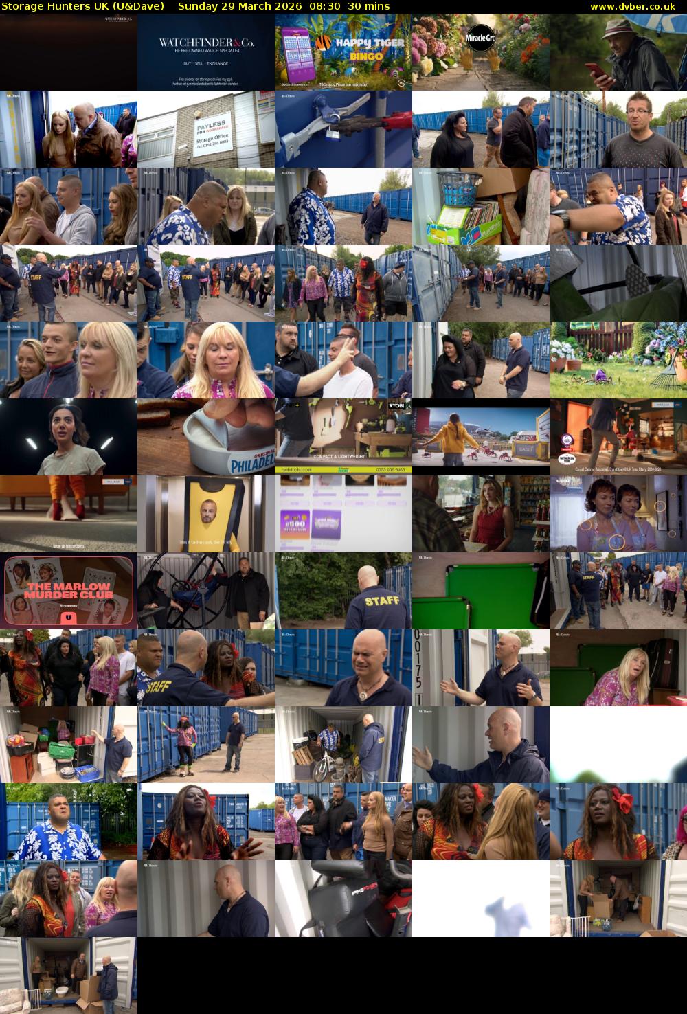 Storage Hunters UK (U&Dave) Sunday 29 March 2026 08:30 - 09:00