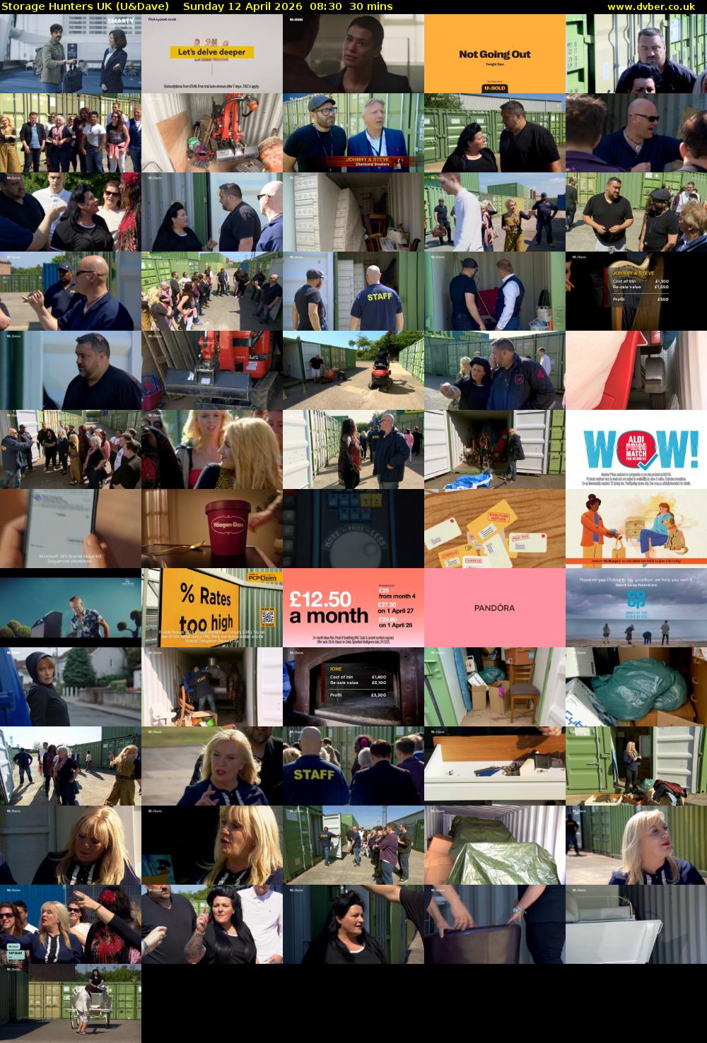 Storage Hunters UK (U&Dave) Sunday 12 April 2026 08:30 - 09:00