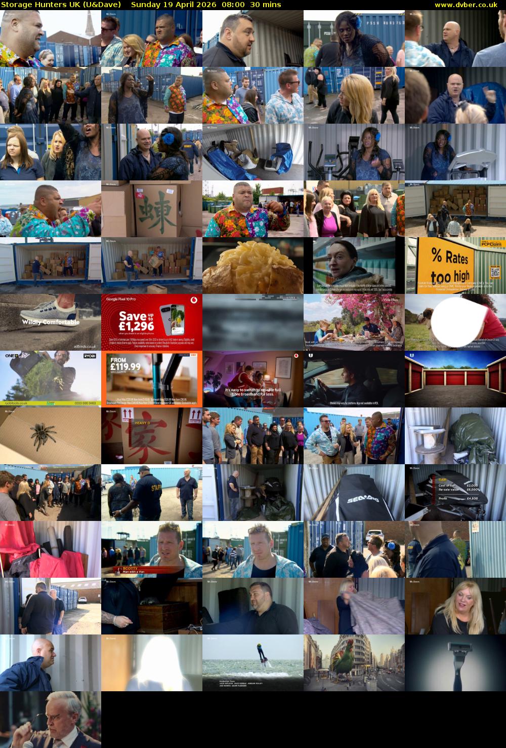 Storage Hunters UK (U&Dave) Sunday 19 April 2026 08:00 - 08:30