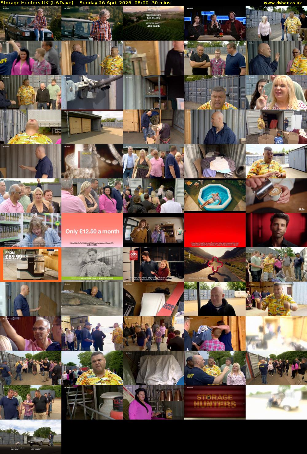 Storage Hunters UK (U&Dave) Sunday 26 April 2026 08:00 - 08:30