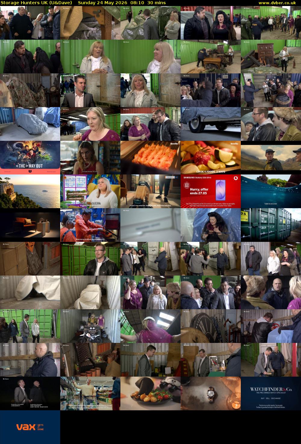 Storage Hunters UK (U&Dave) Sunday 24 May 2026 08:10 - 08:40