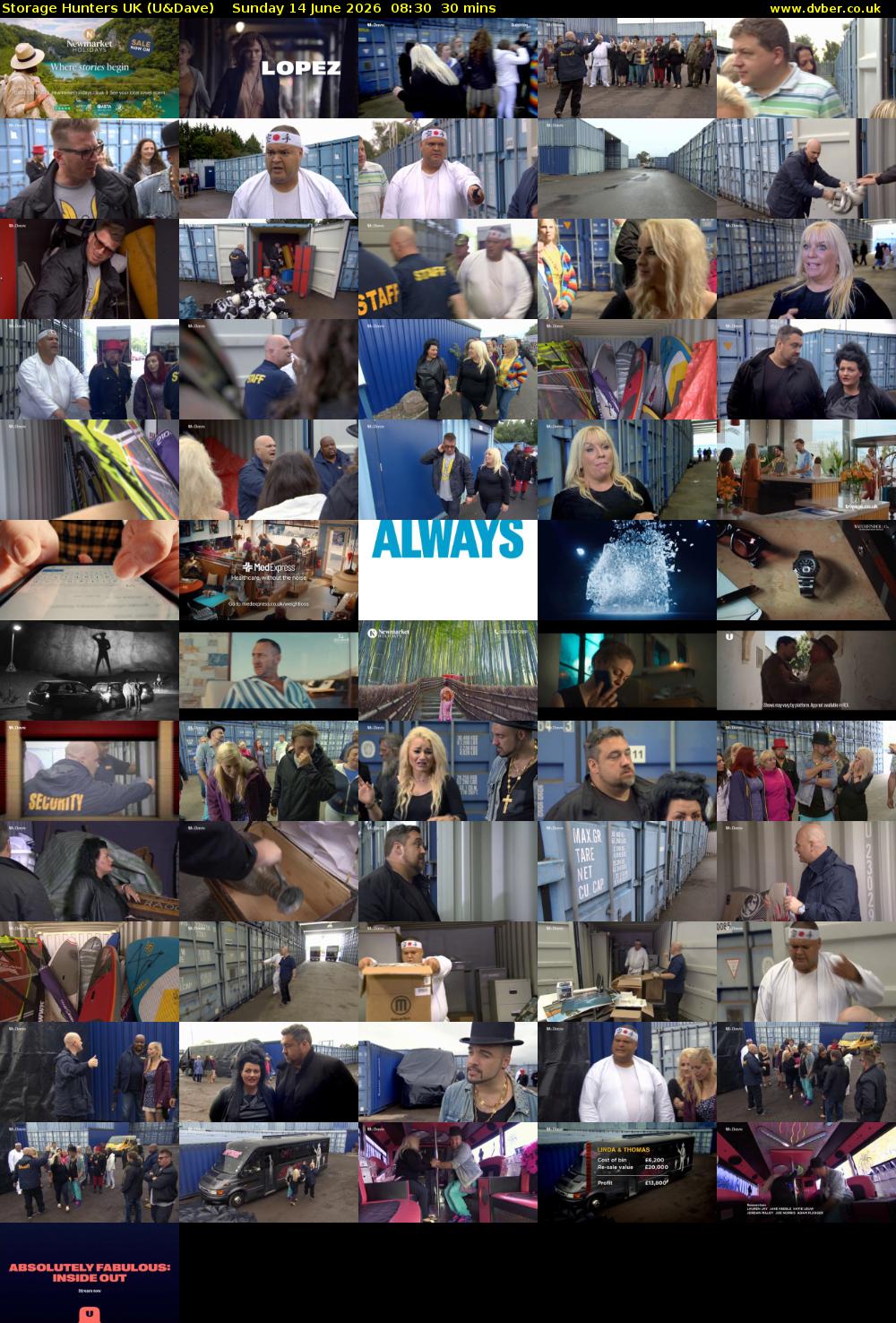 Storage Hunters UK (U&Dave) Sunday 14 June 2026 08:30 - 09:00