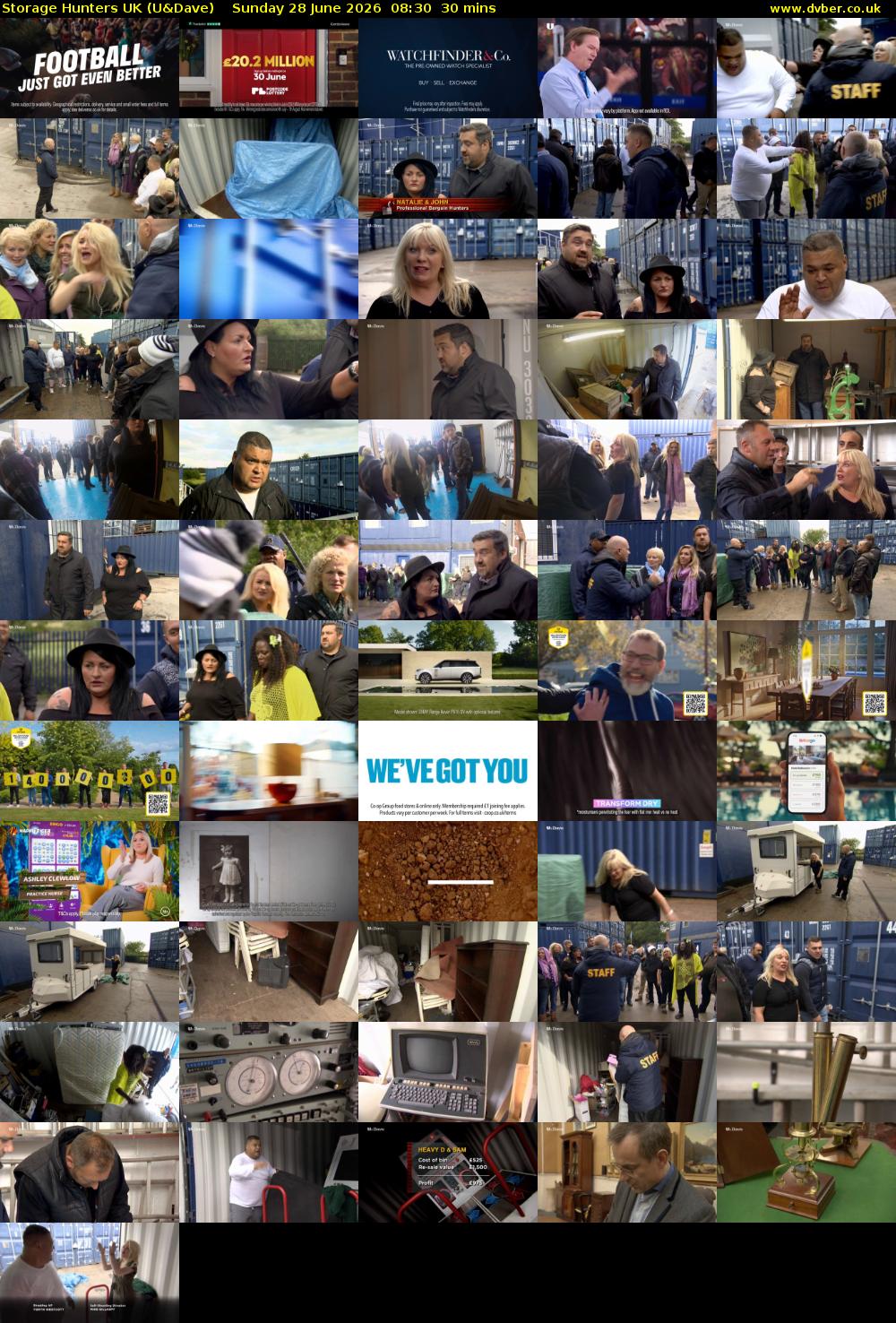 Storage Hunters UK (U&Dave) Sunday 28 June 2026 08:30 - 09:00