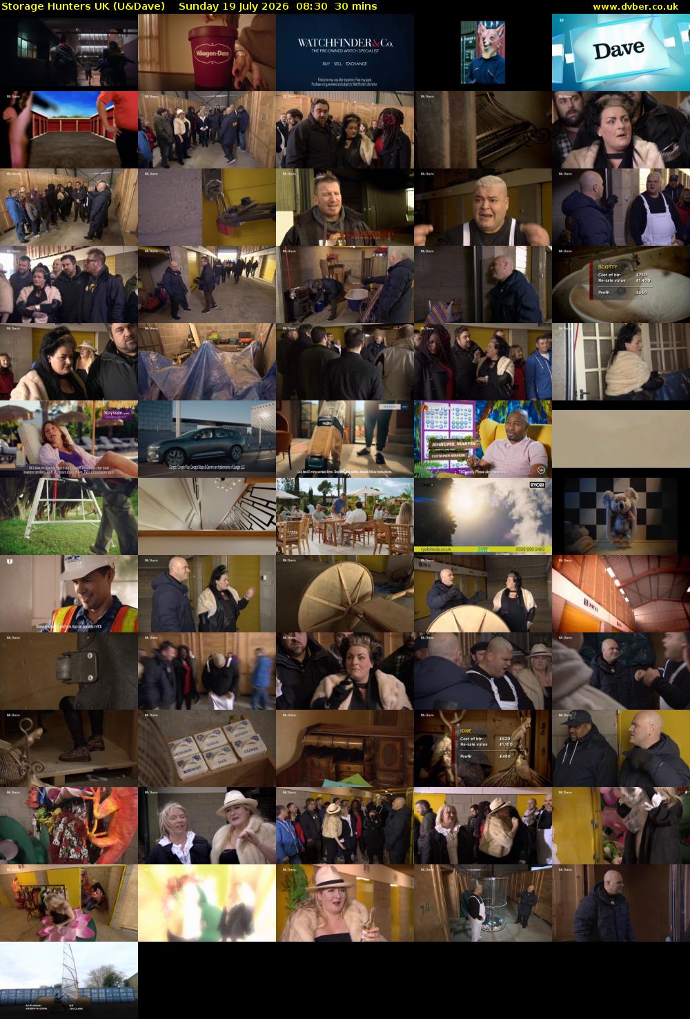 Storage Hunters UK (U&Dave) Sunday 19 July 2026 08:30 - 09:00