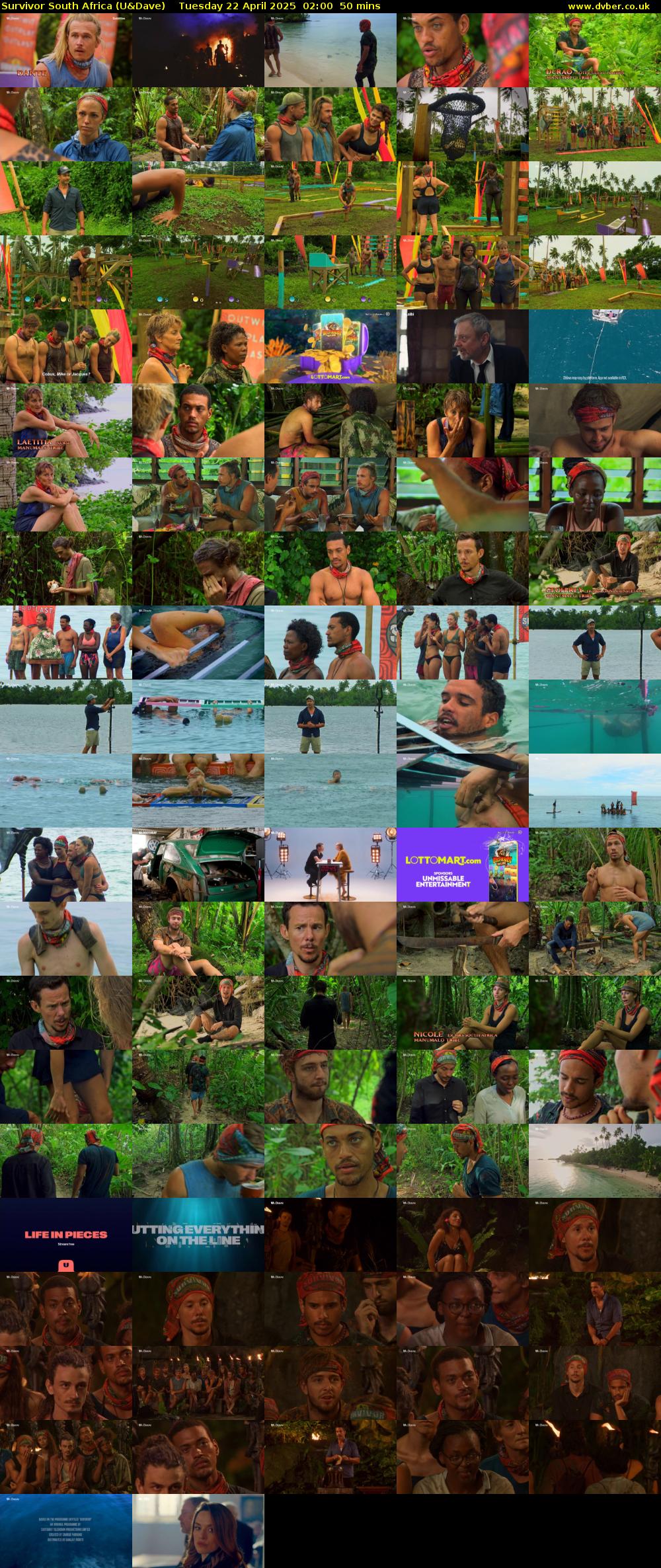 Survivor South Africa (U&Dave) Tuesday 22 April 2025 02:00 - 02:50