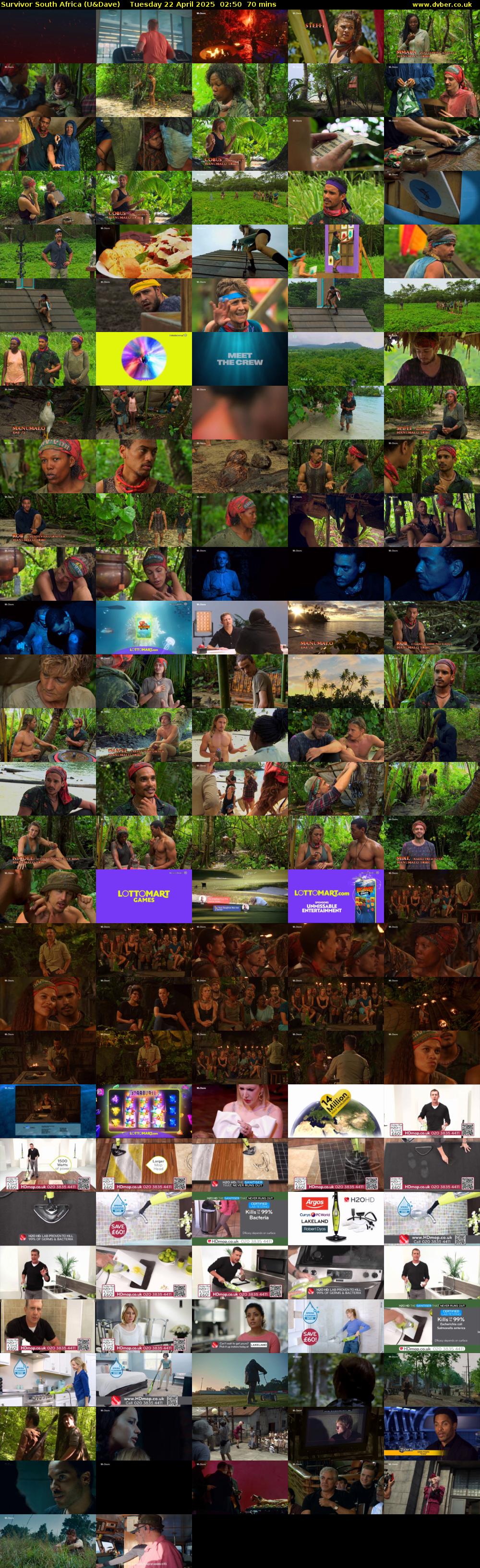 Survivor South Africa (U&Dave) Tuesday 22 April 2025 02:50 - 04:00
