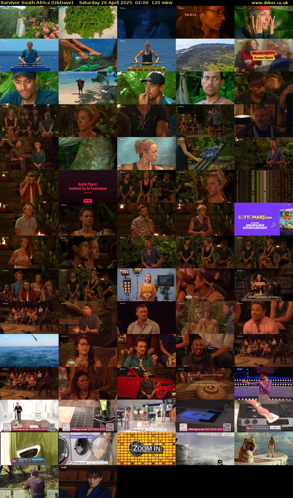 Survivor South Africa (U&Dave) Saturday 26 April 2025 02:00 - 04:00