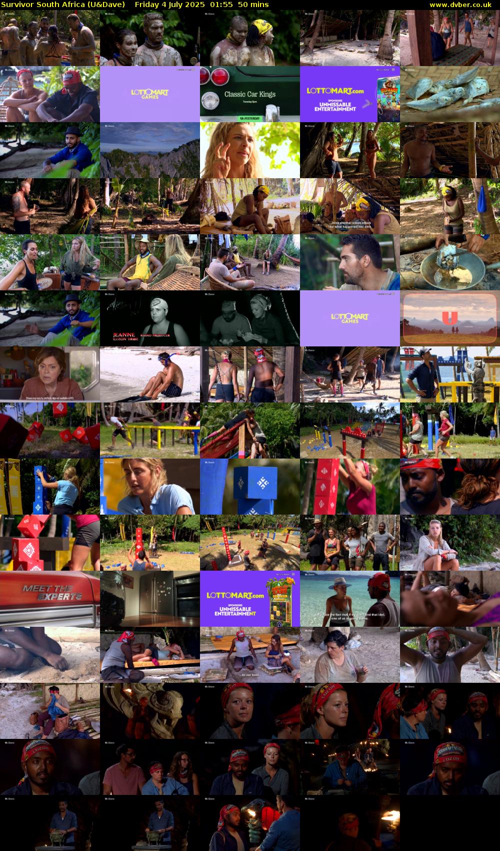 Survivor South Africa (U&Dave) Friday 4 July 2025 01:55 - 02:45