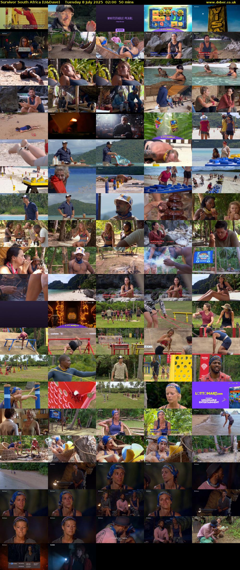 Survivor South Africa (U&Dave) Tuesday 8 July 2025 02:00 - 02:50