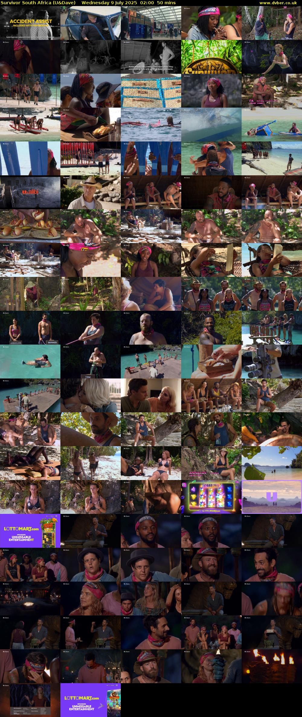 Survivor South Africa (U&Dave) Wednesday 9 July 2025 02:00 - 02:50