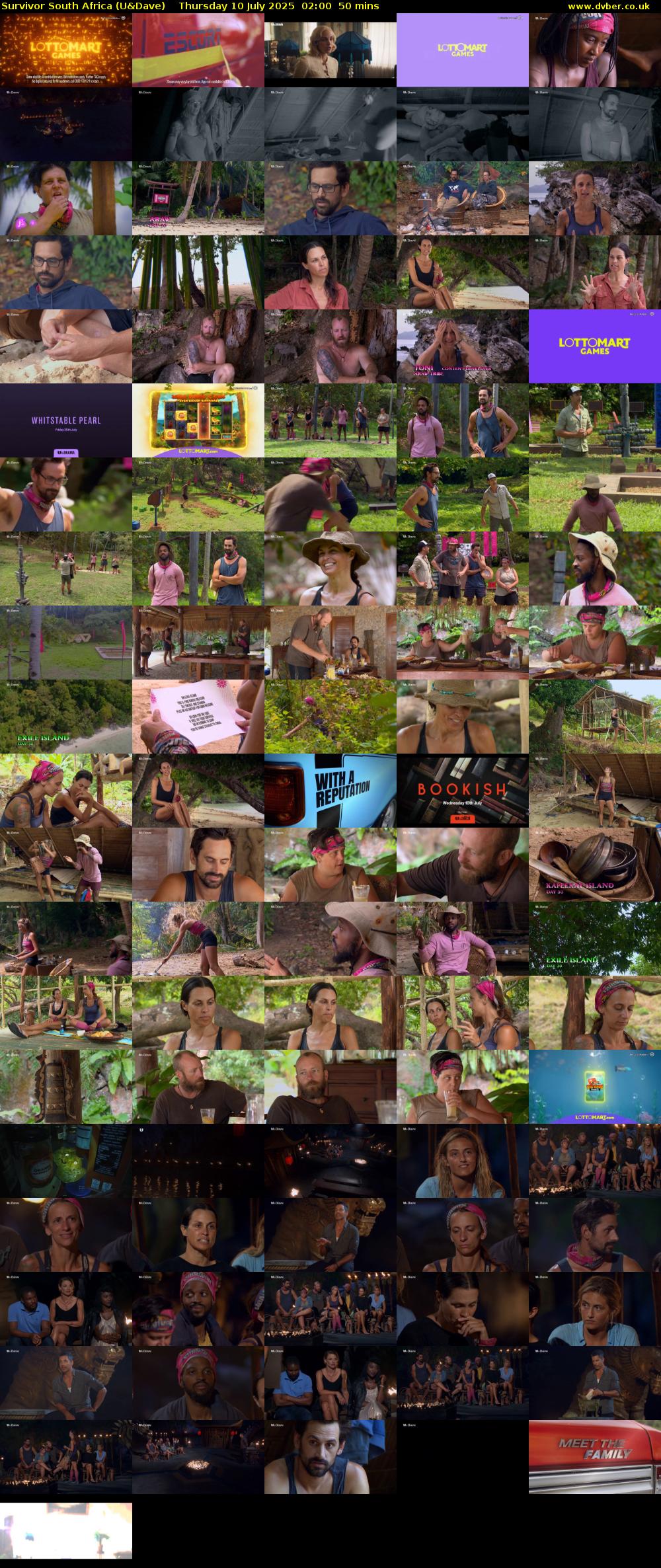 Survivor South Africa (U&Dave) Thursday 10 July 2025 02:00 - 02:50