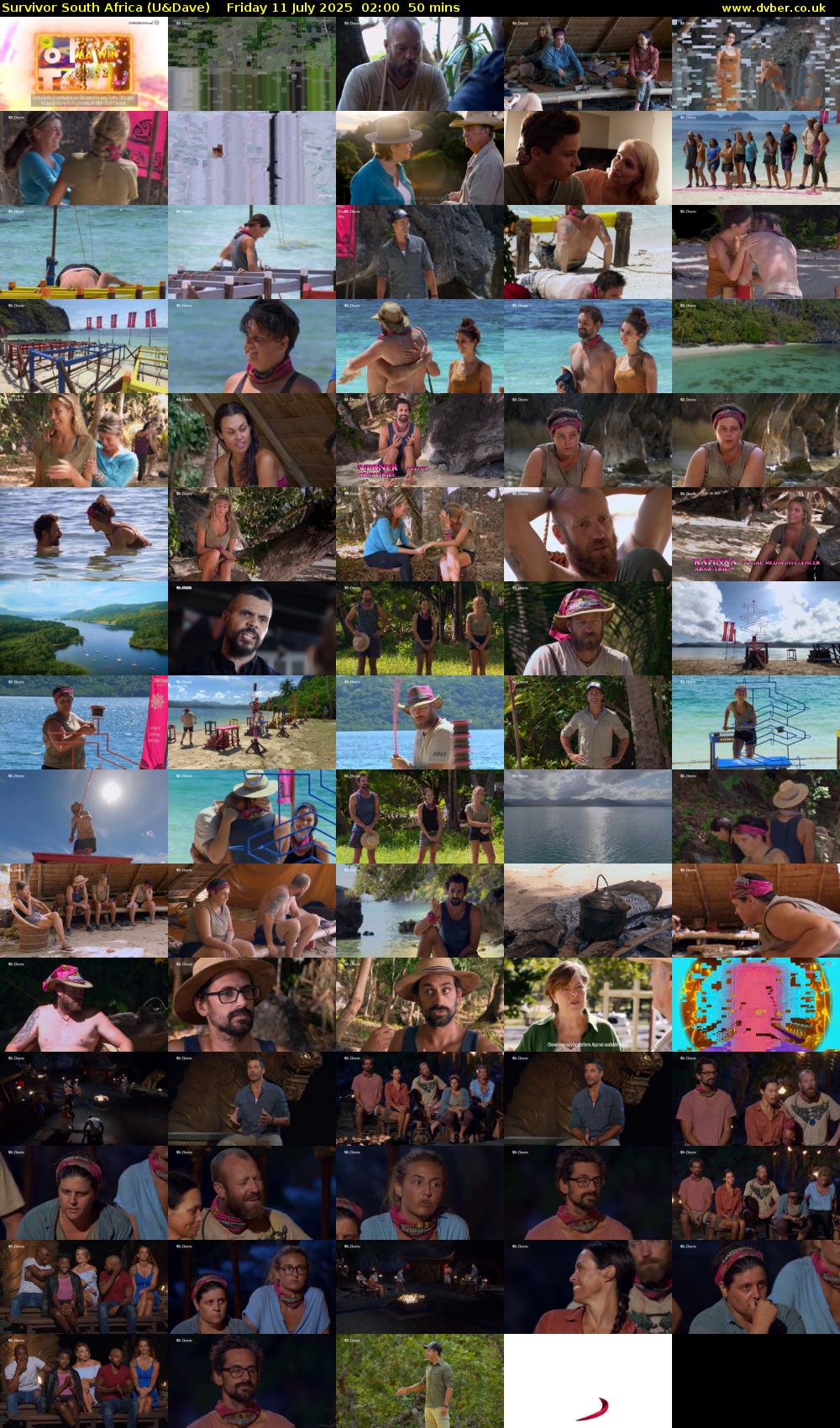 Survivor South Africa (U&Dave) Friday 11 July 2025 02:00 - 02:50