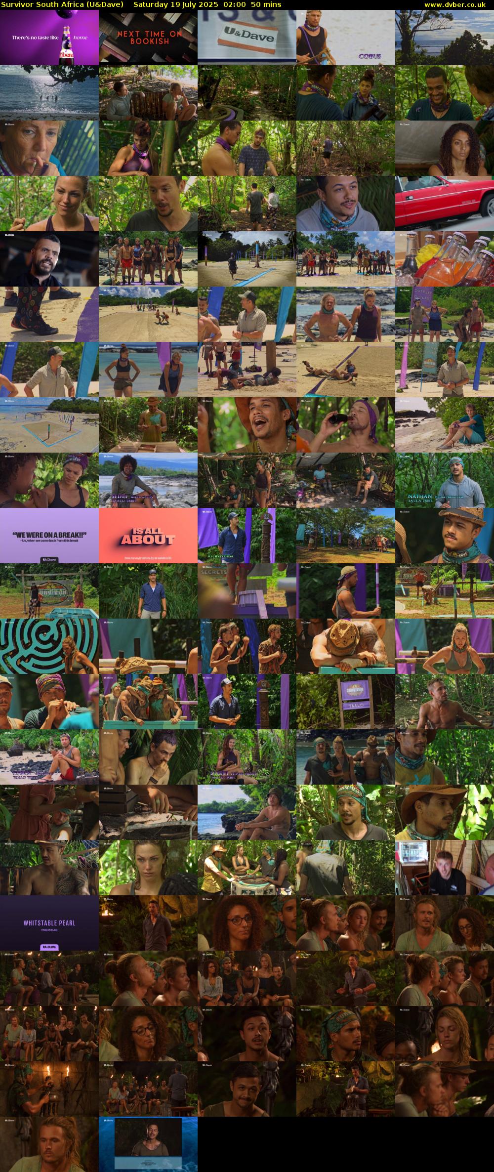 Survivor South Africa (U&Dave) Saturday 19 July 2025 02:00 - 02:50