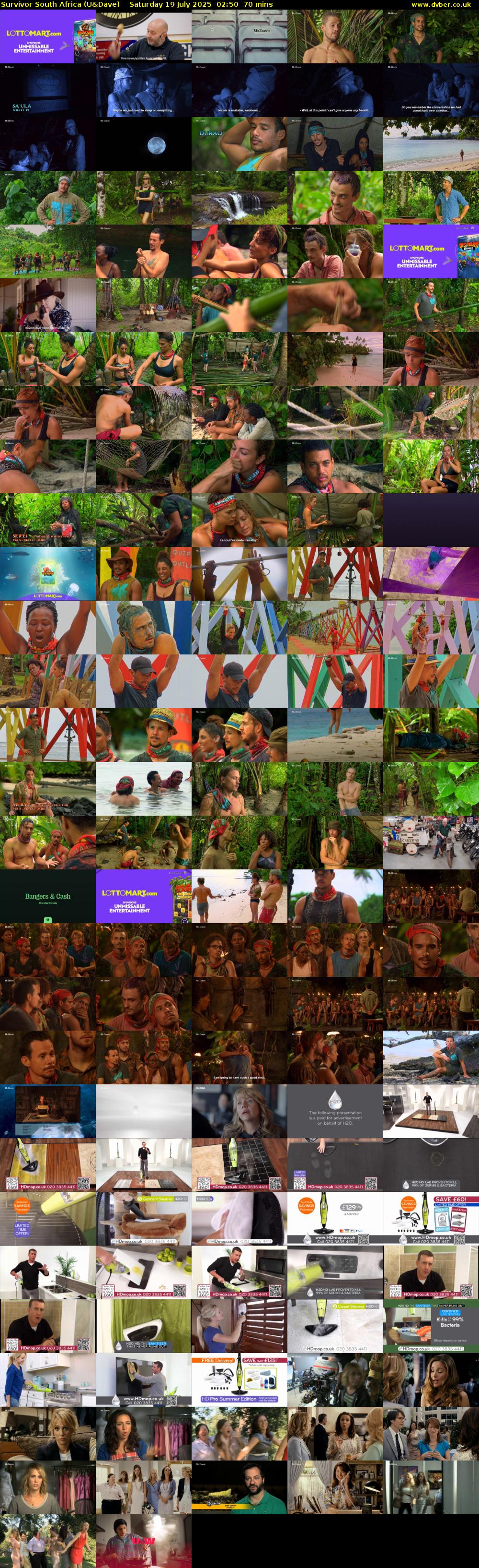 Survivor South Africa (U&Dave) Saturday 19 July 2025 02:50 - 04:00