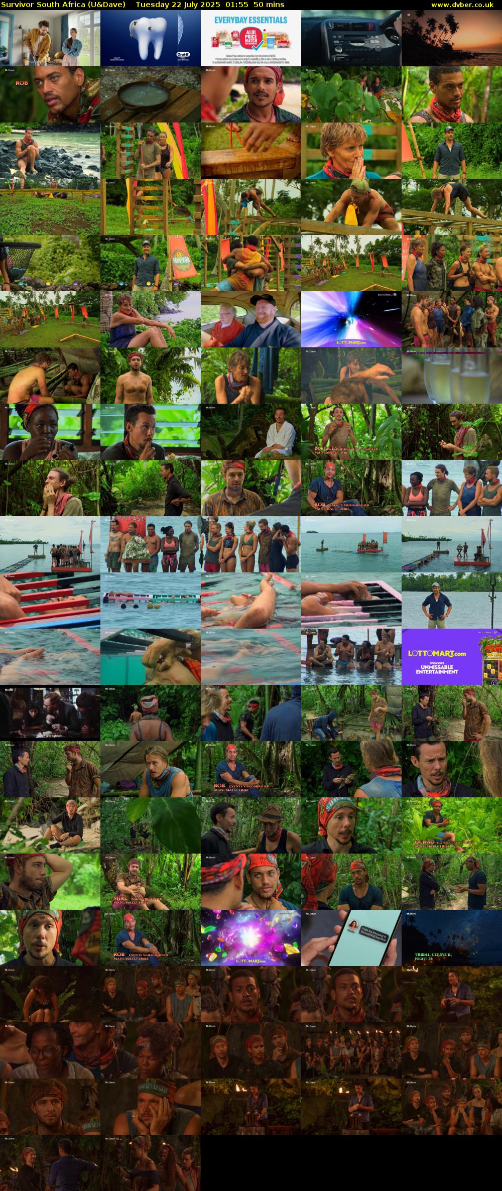 Survivor South Africa (U&Dave) Tuesday 22 July 2025 01:55 - 02:45