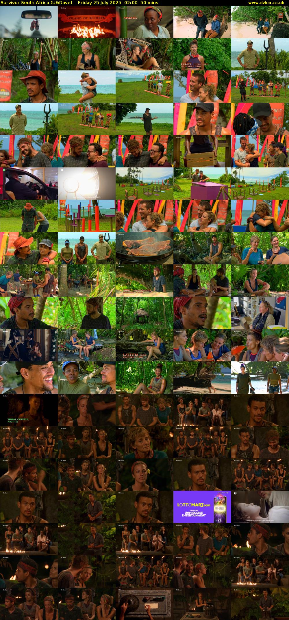 Survivor South Africa (U&Dave) Friday 25 July 2025 02:00 - 02:50