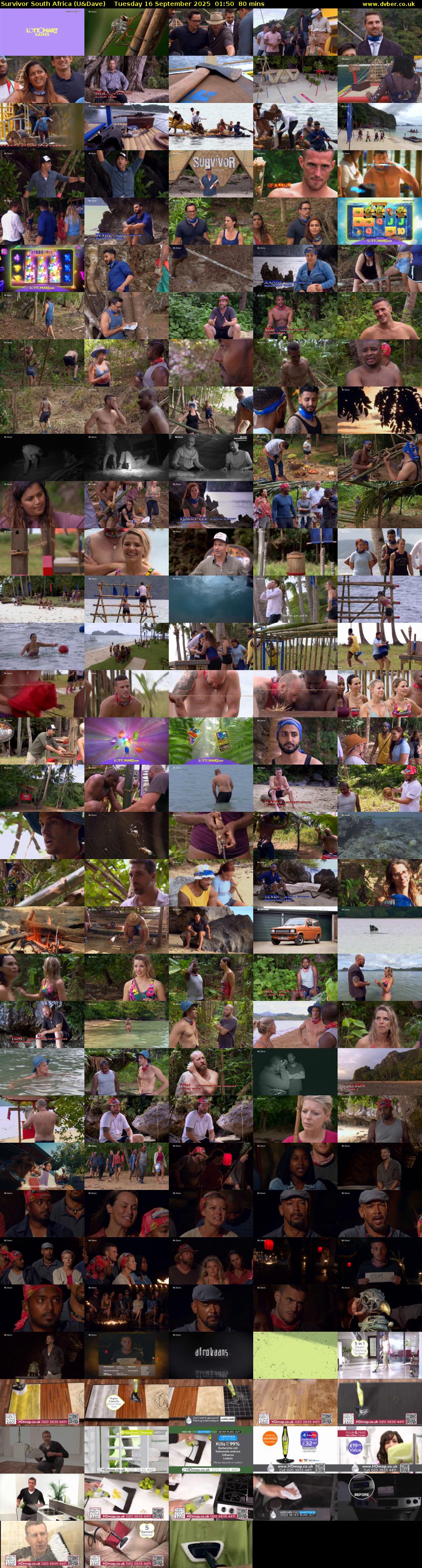 Survivor South Africa (U&Dave) Tuesday 16 September 2025 01:50 - 03:10