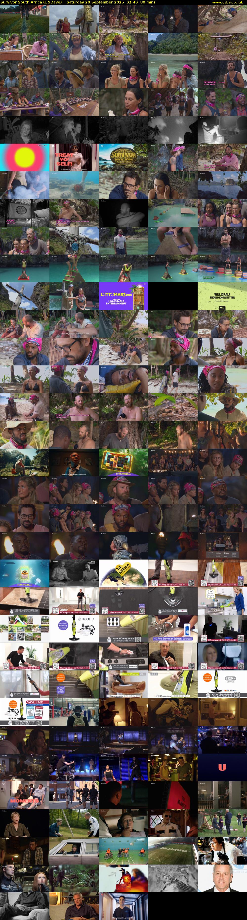 Survivor South Africa (U&Dave) Saturday 20 September 2025 02:40 - 04:00