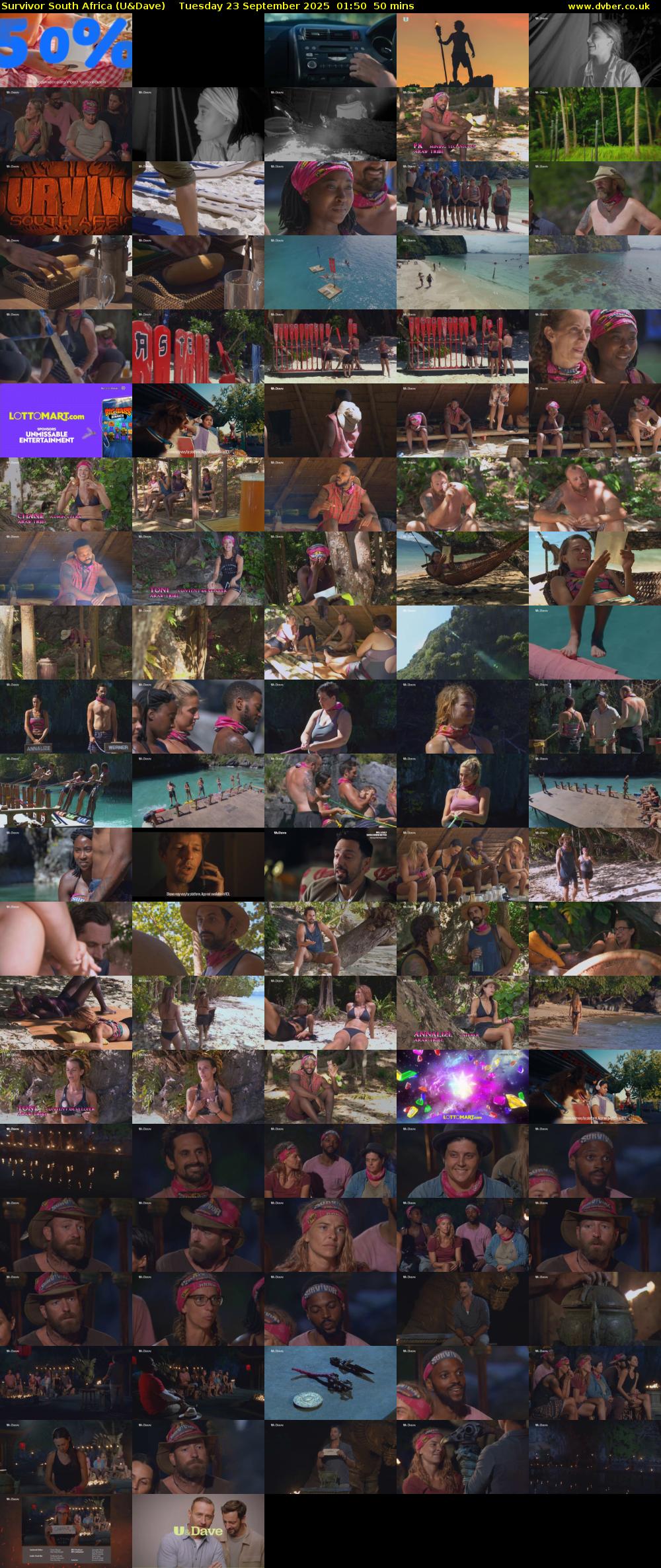 Survivor South Africa (U&Dave) Tuesday 23 September 2025 01:50 - 02:40