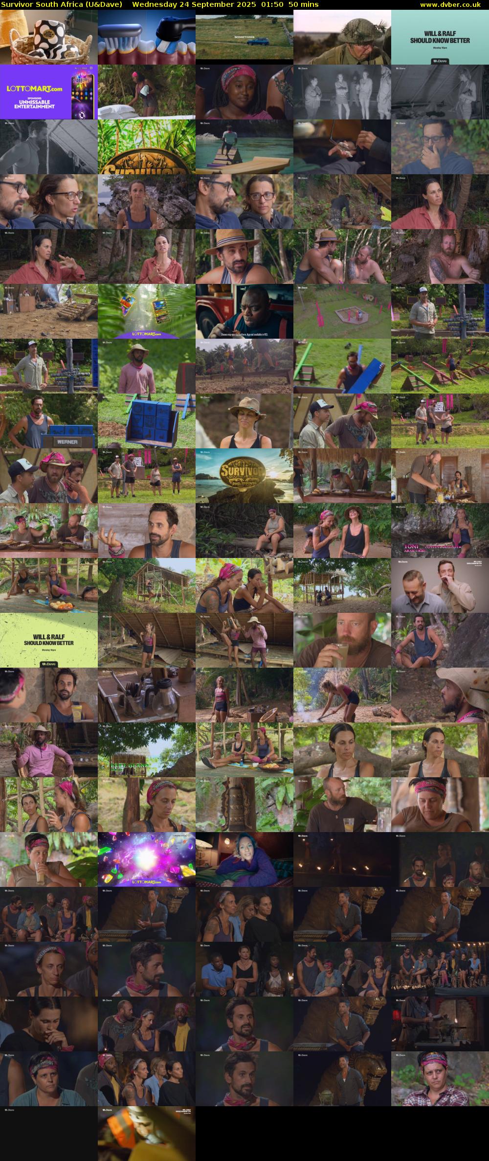 Survivor South Africa (U&Dave) Wednesday 24 September 2025 01:50 - 02:40