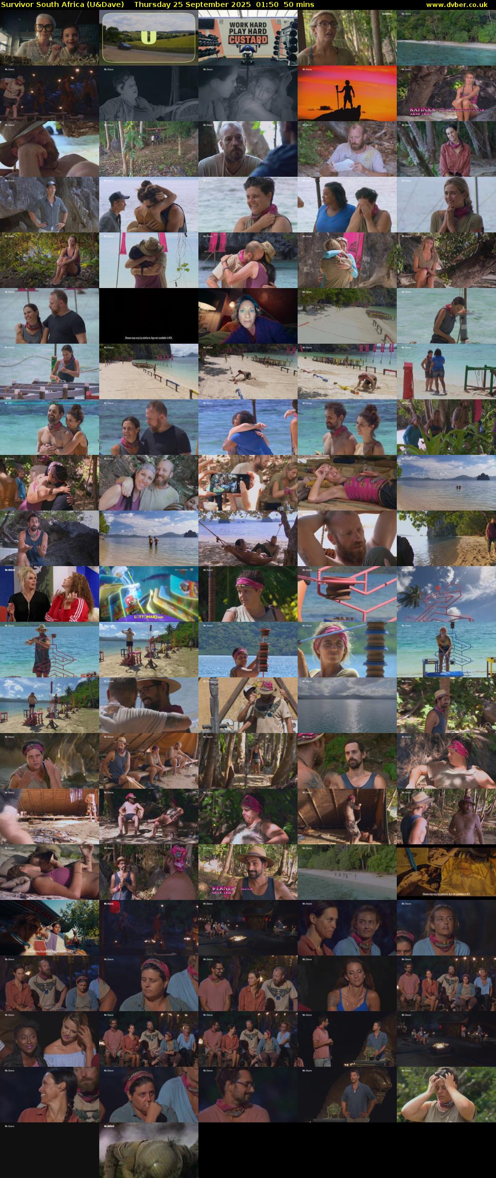 Survivor South Africa (U&Dave) Thursday 25 September 2025 01:50 - 02:40