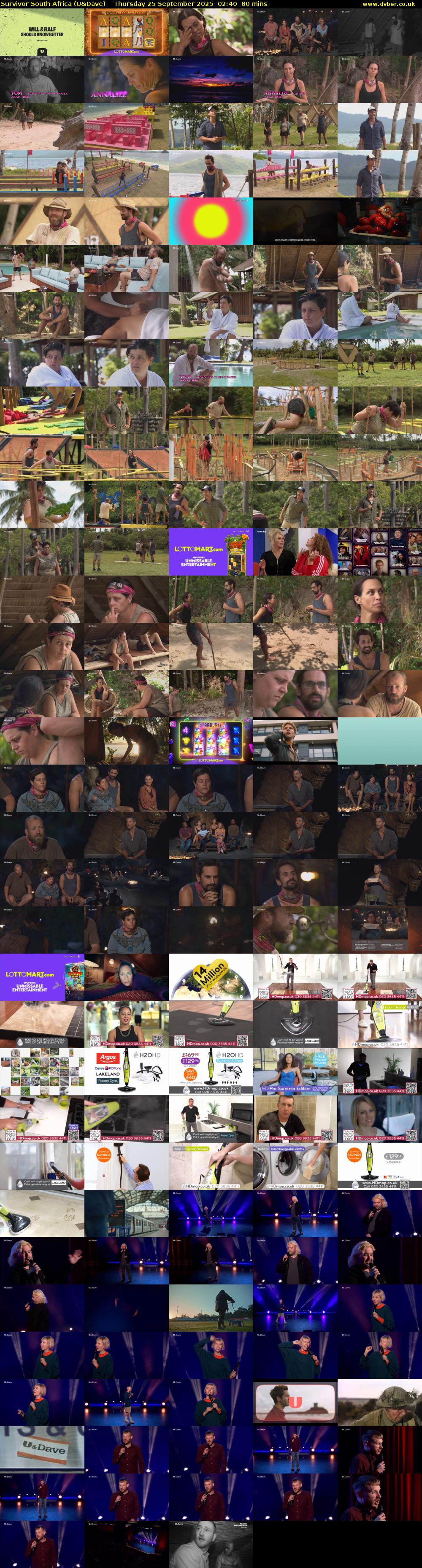 Survivor South Africa (U&Dave) Thursday 25 September 2025 02:40 - 04:00