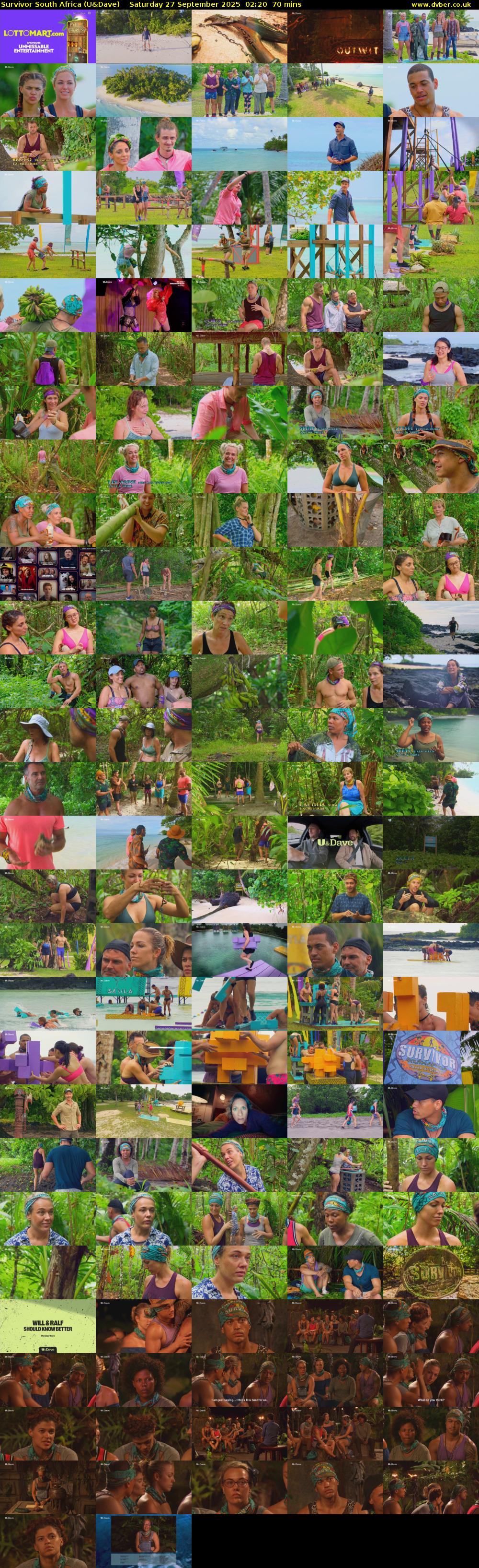 Survivor South Africa (U&Dave) Saturday 27 September 2025 02:20 - 03:30