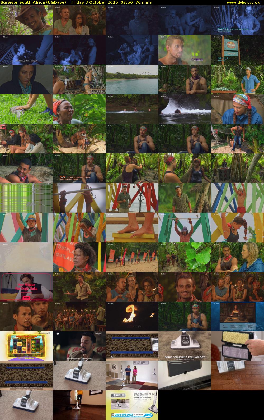 Survivor South Africa (U&Dave) Friday 3 October 2025 02:50 - 04:00