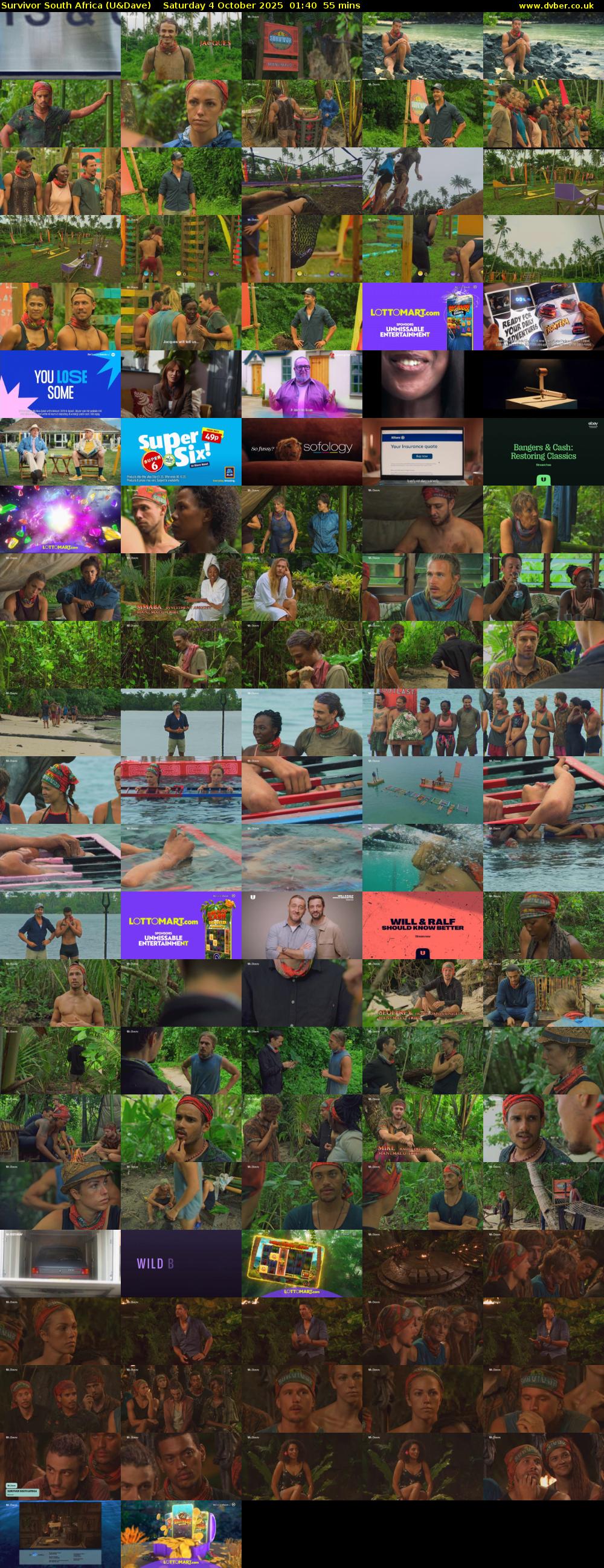 Survivor South Africa (U&Dave) Saturday 4 October 2025 01:40 - 02:35