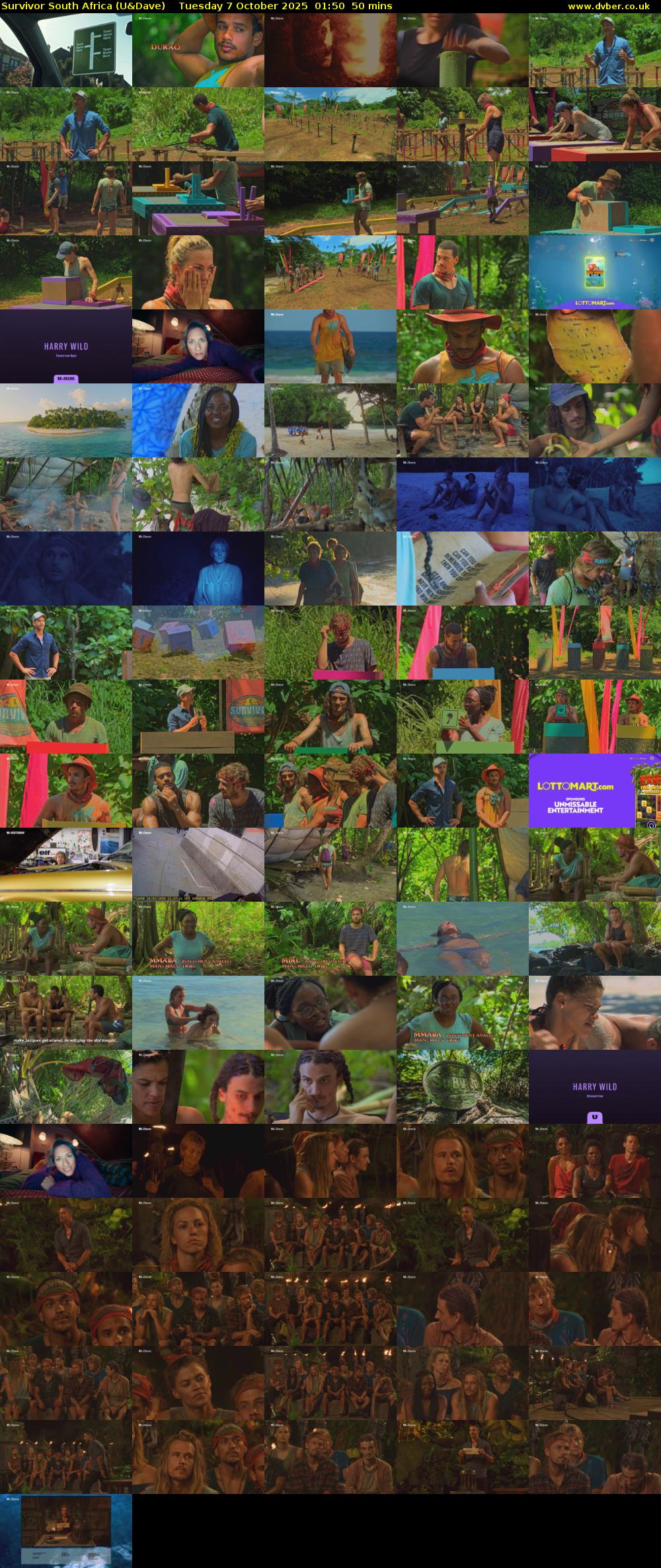 Survivor South Africa (U&Dave) Tuesday 7 October 2025 01:50 - 02:40