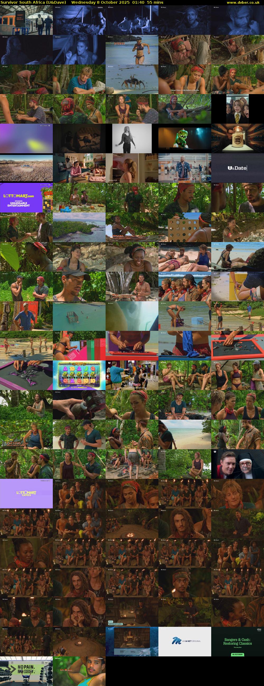 Survivor South Africa (U&Dave) Wednesday 8 October 2025 01:40 - 02:35