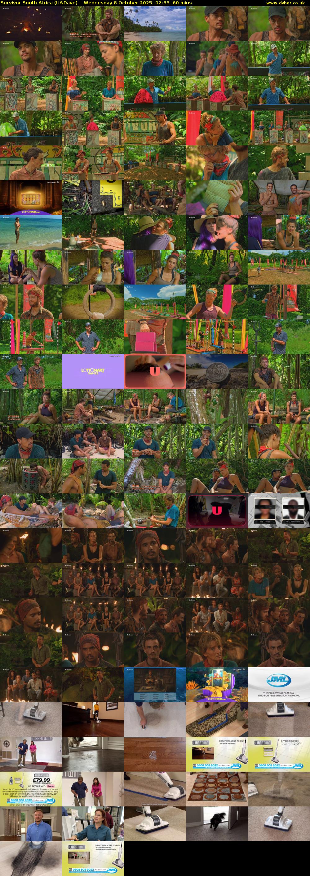 Survivor South Africa (U&Dave) Wednesday 8 October 2025 02:35 - 03:35