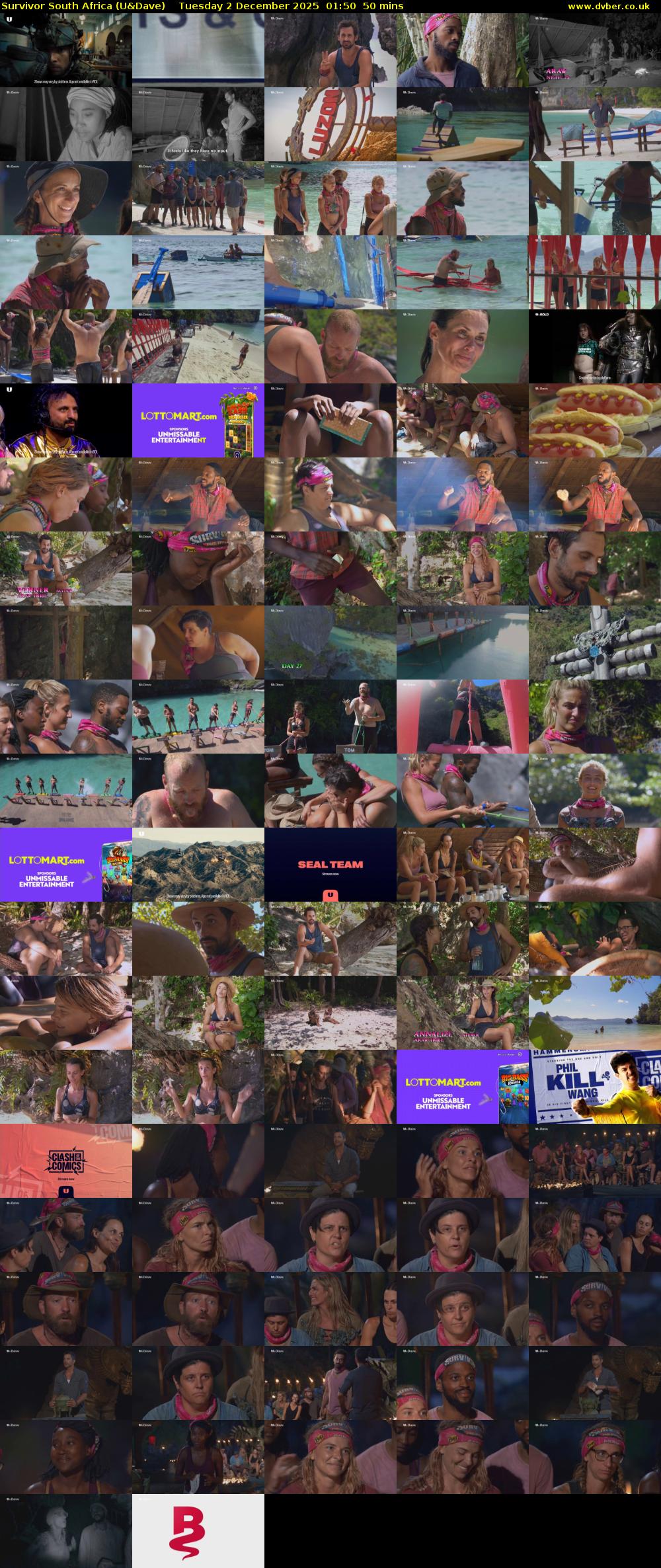 Survivor South Africa (U&Dave) Tuesday 2 December 2025 01:50 - 02:40