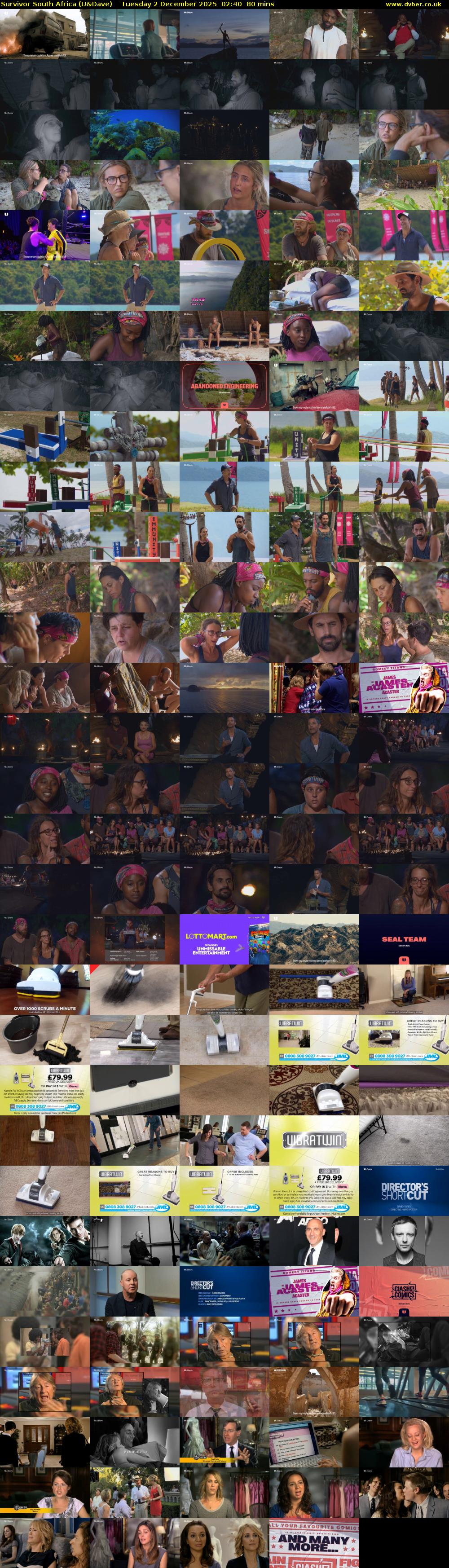 Survivor South Africa (U&Dave) Tuesday 2 December 2025 02:40 - 04:00
