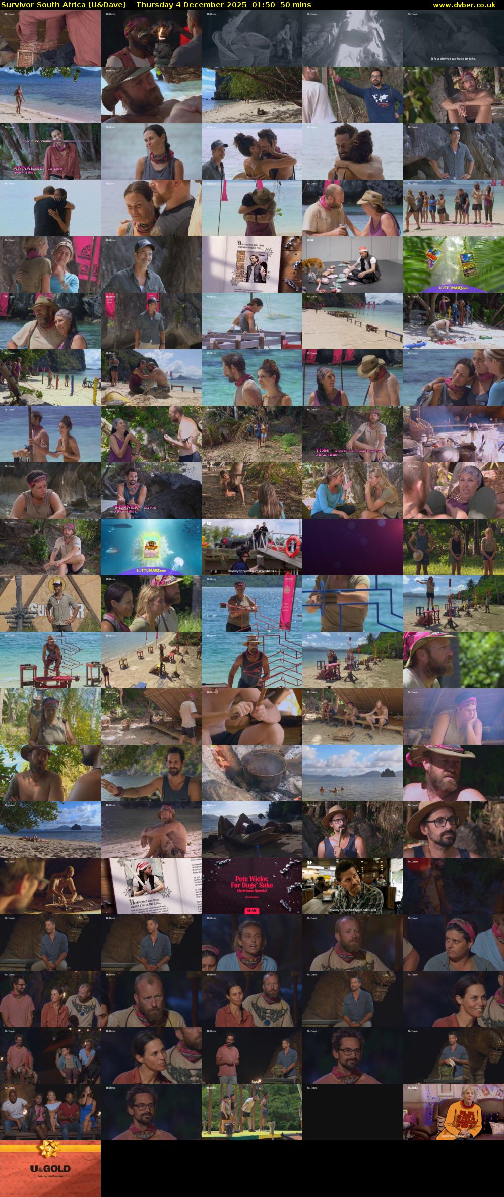 Survivor South Africa (U&Dave) Thursday 4 December 2025 01:50 - 02:40