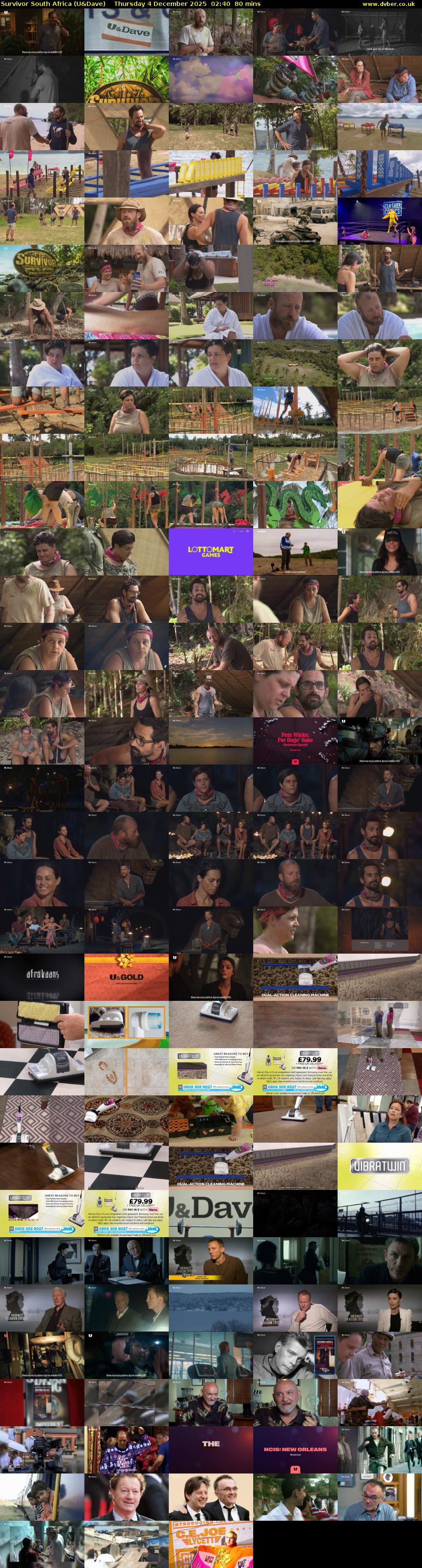 Survivor South Africa (U&Dave) Thursday 4 December 2025 02:40 - 04:00