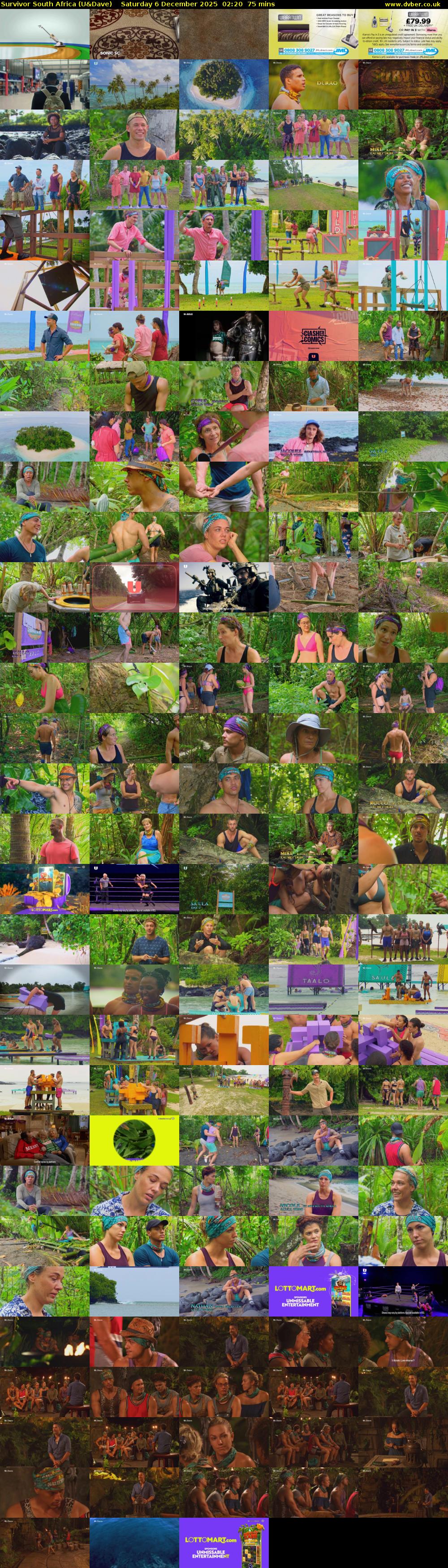 Survivor South Africa (U&Dave) Saturday 6 December 2025 02:20 - 03:35