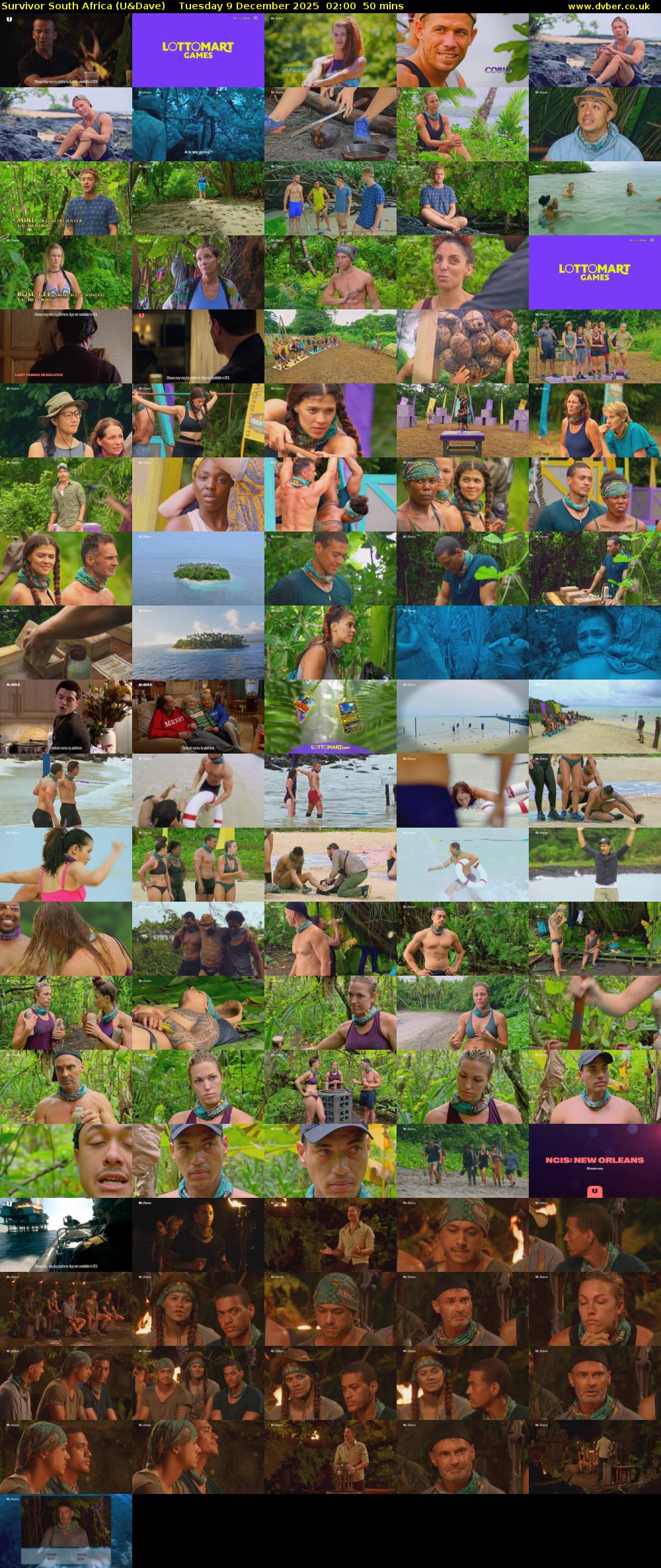 Survivor South Africa (U&Dave) Tuesday 9 December 2025 02:00 - 02:50