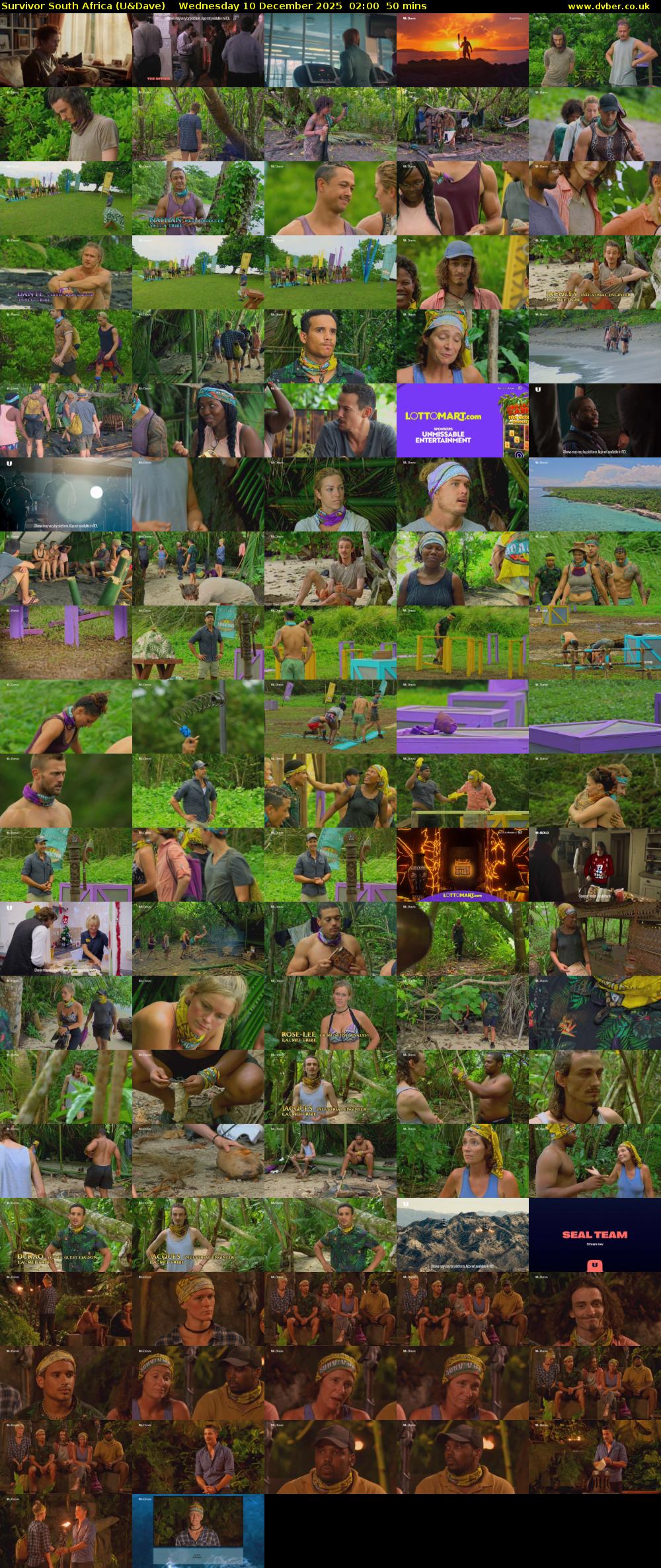 Survivor South Africa (U&Dave) Wednesday 10 December 2025 02:00 - 02:50