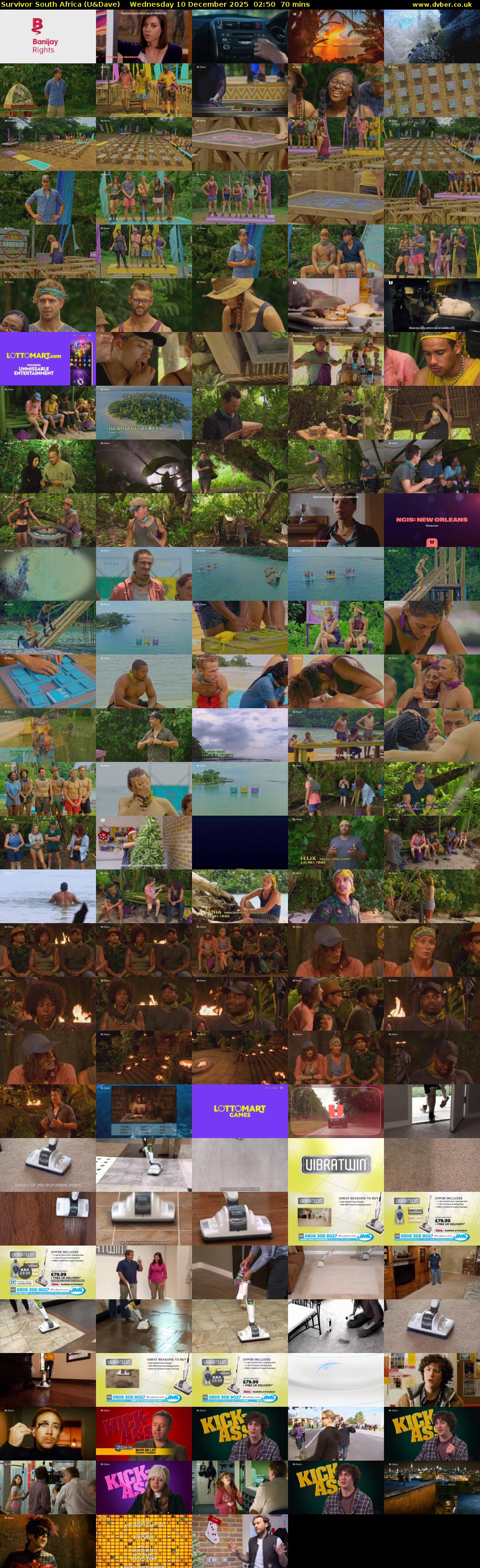 Survivor South Africa (U&Dave) Wednesday 10 December 2025 02:50 - 04:00