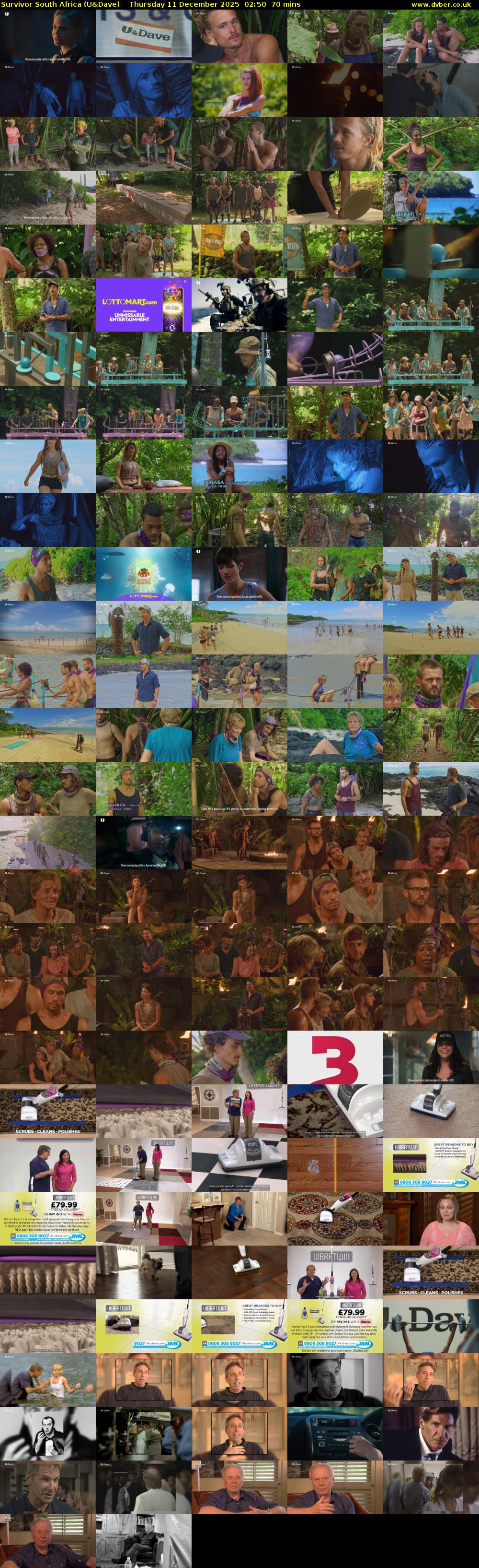 Survivor South Africa (U&Dave) Thursday 11 December 2025 02:50 - 04:00