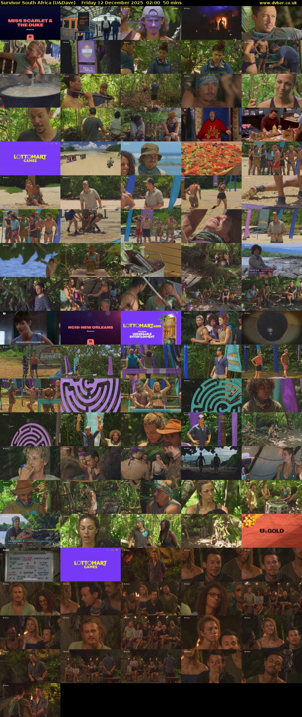 Survivor South Africa (U&Dave) Friday 12 December 2025 02:00 - 02:50