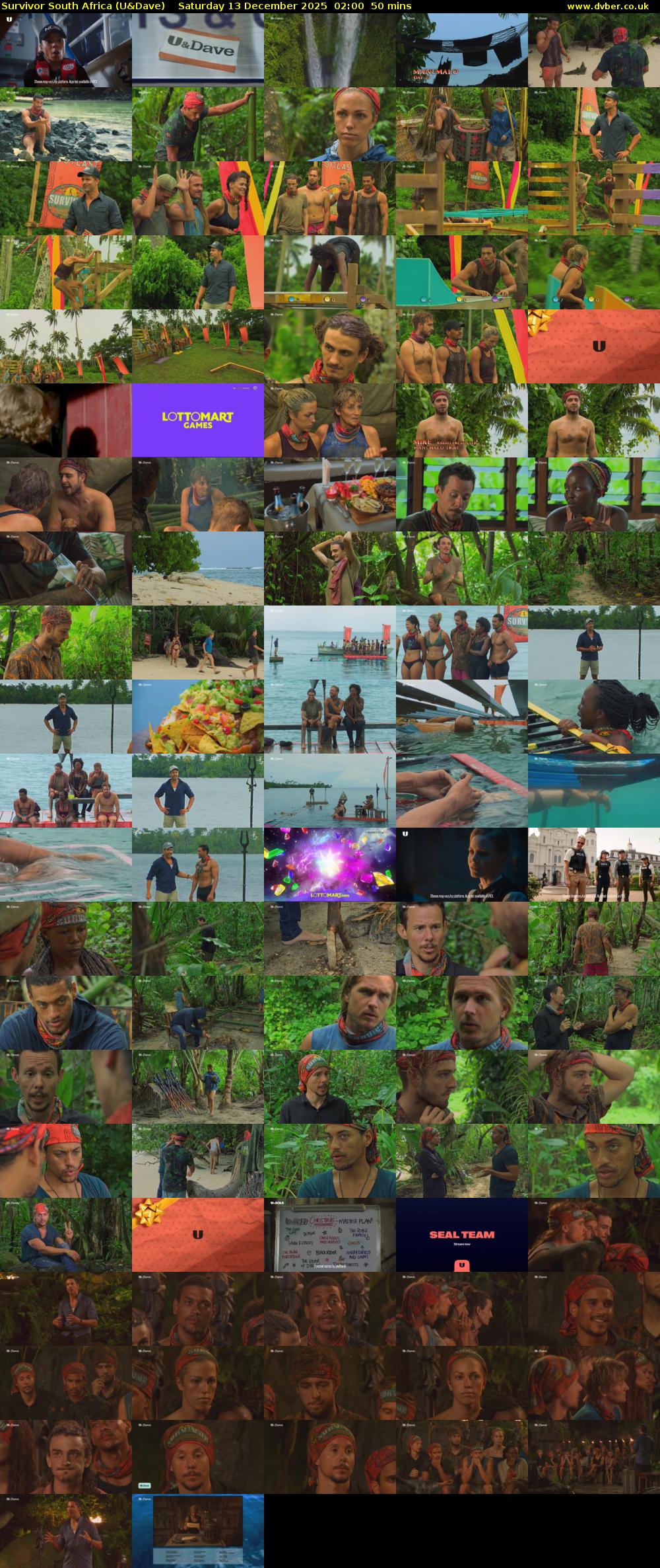Survivor South Africa (U&Dave) Saturday 13 December 2025 02:00 - 02:50