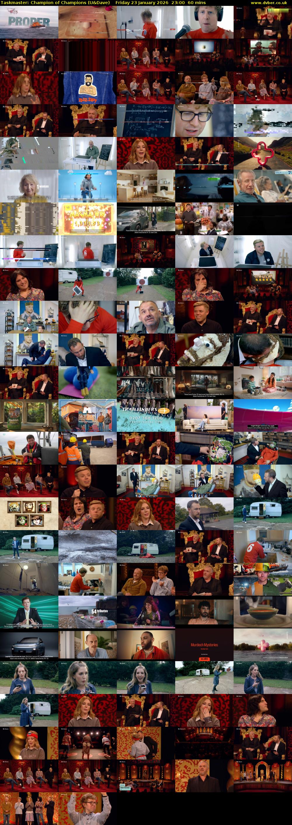 Taskmaster: Champion of Champions (U&Dave) Friday 23 January 2026 23:00 - 00:00