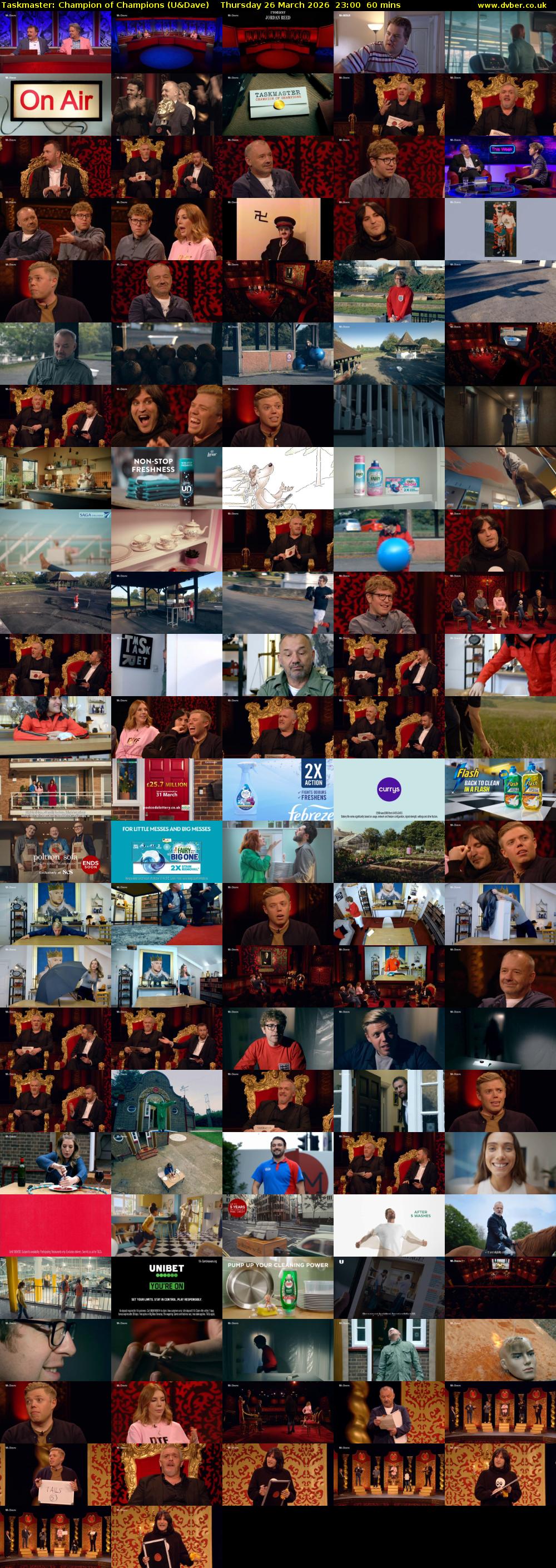 Taskmaster: Champion of Champions (U&Dave) Thursday 26 March 2026 23:00 - 00:00