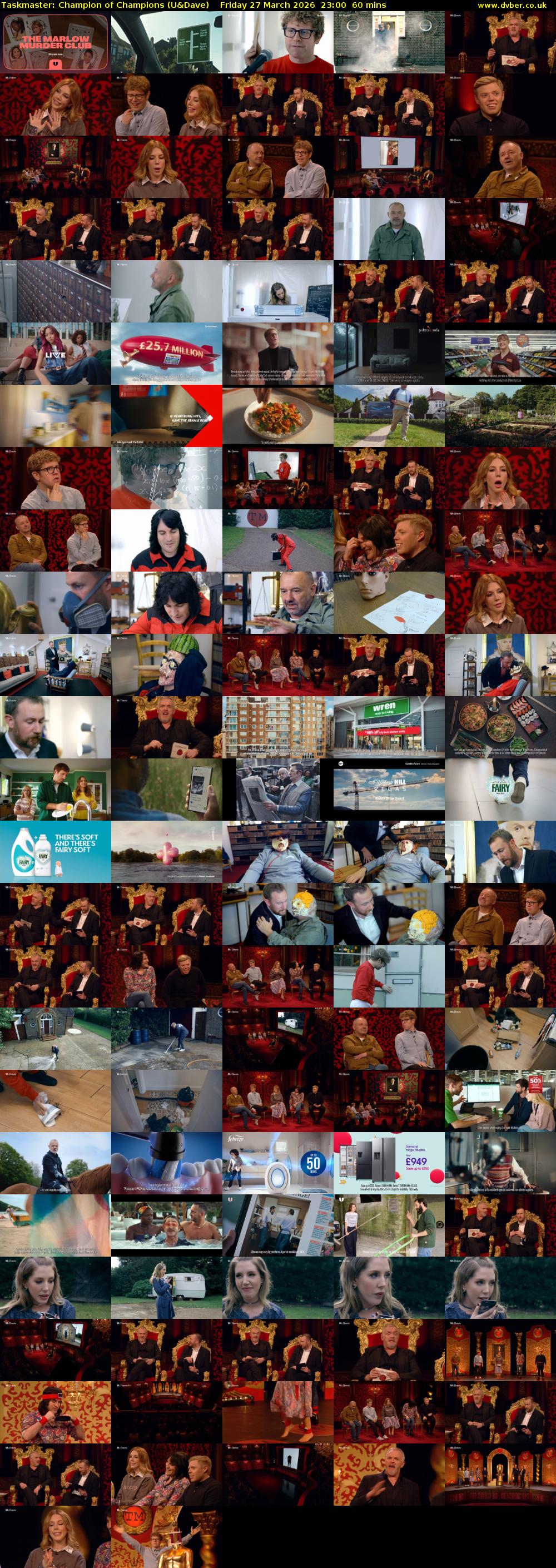 Taskmaster: Champion of Champions (U&Dave) Friday 27 March 2026 23:00 - 00:00