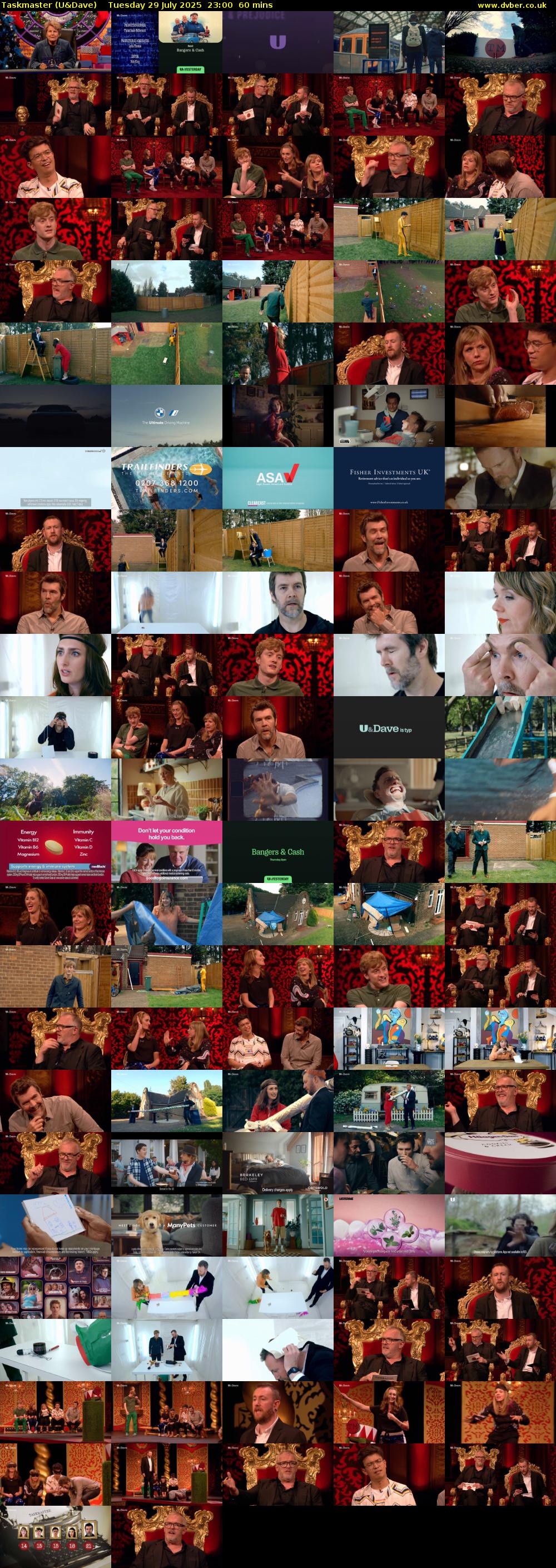 Taskmaster (U&Dave) Tuesday 29 July 2025 23:00 - 00:00